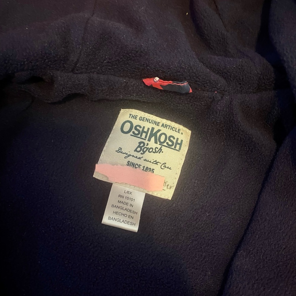 Oshkosh Girls Fleece Lined Rain Jacket - Picture 3 of 4